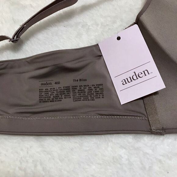 Auden NWT Gray Wire Free Bra Women 40D - Picture 9 of 9